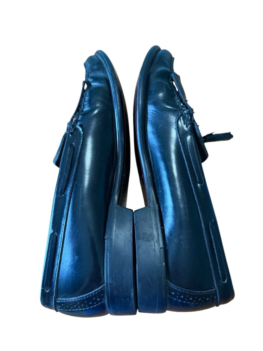 G.H. Bass Vintage Weejuns Tassel Kiltie Loafers Mens Size 9.5D Black Leather USA